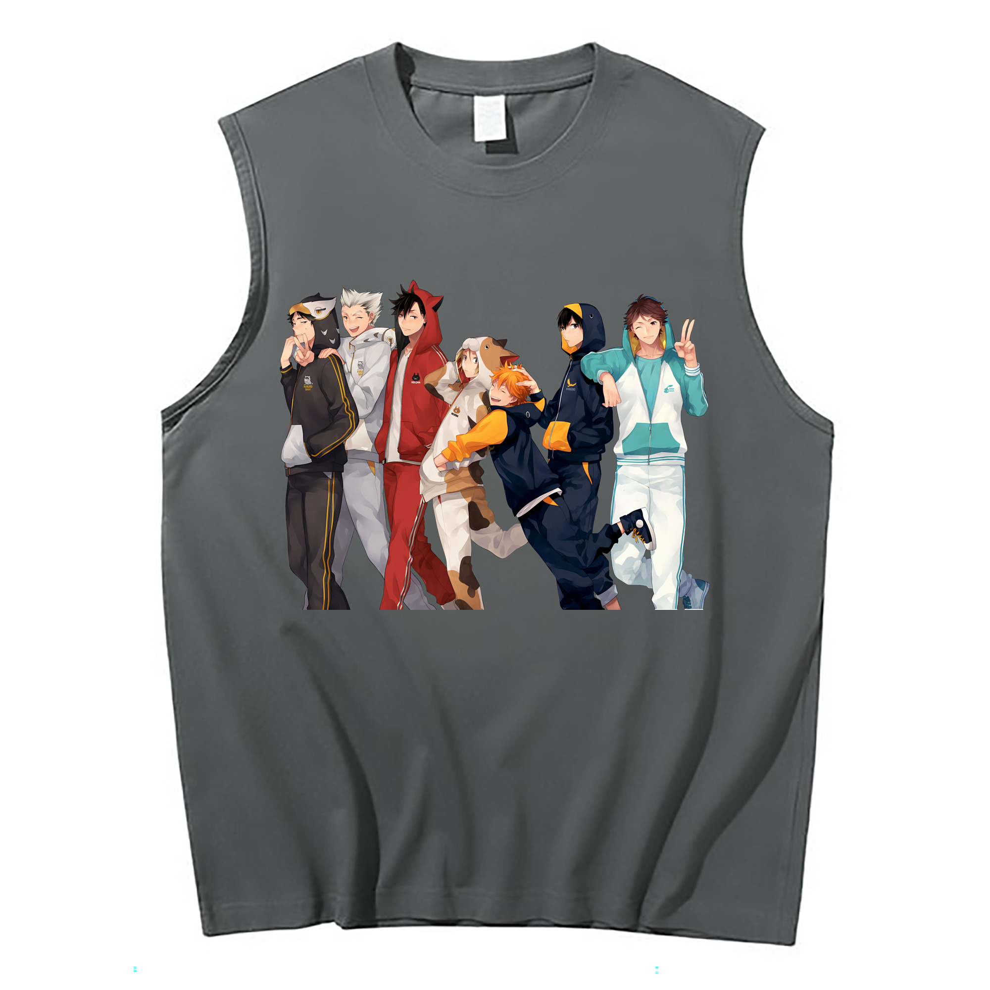 （画像用） ハイキュー!! Haikyu!! コットン100％タンクトップ（フロントプリント）